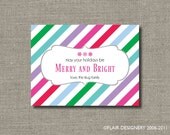 Personalized Bright and Merry Holiday Sticker or Gift Tag - Set of 24 by Flair Designery Il_170x135