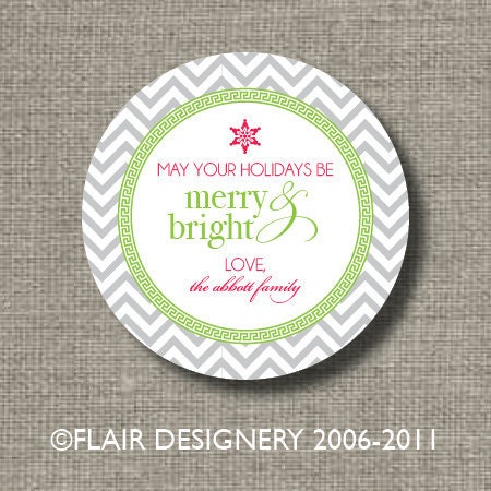 Custom and Personalized Holiday Stickers and Labels - Set of 60 labels from Flair Designery Il_170x135