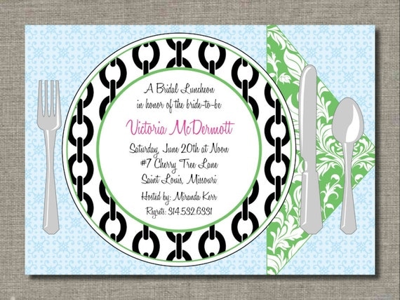 Dinner Plate Fancy Invitation - Set of 20 by Flair Designery Il_570xn