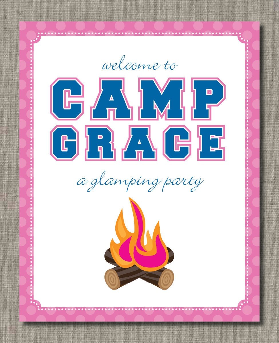 Glamping Girl - 16 x 20 Printable Poster by Flair Designery Il_570xn