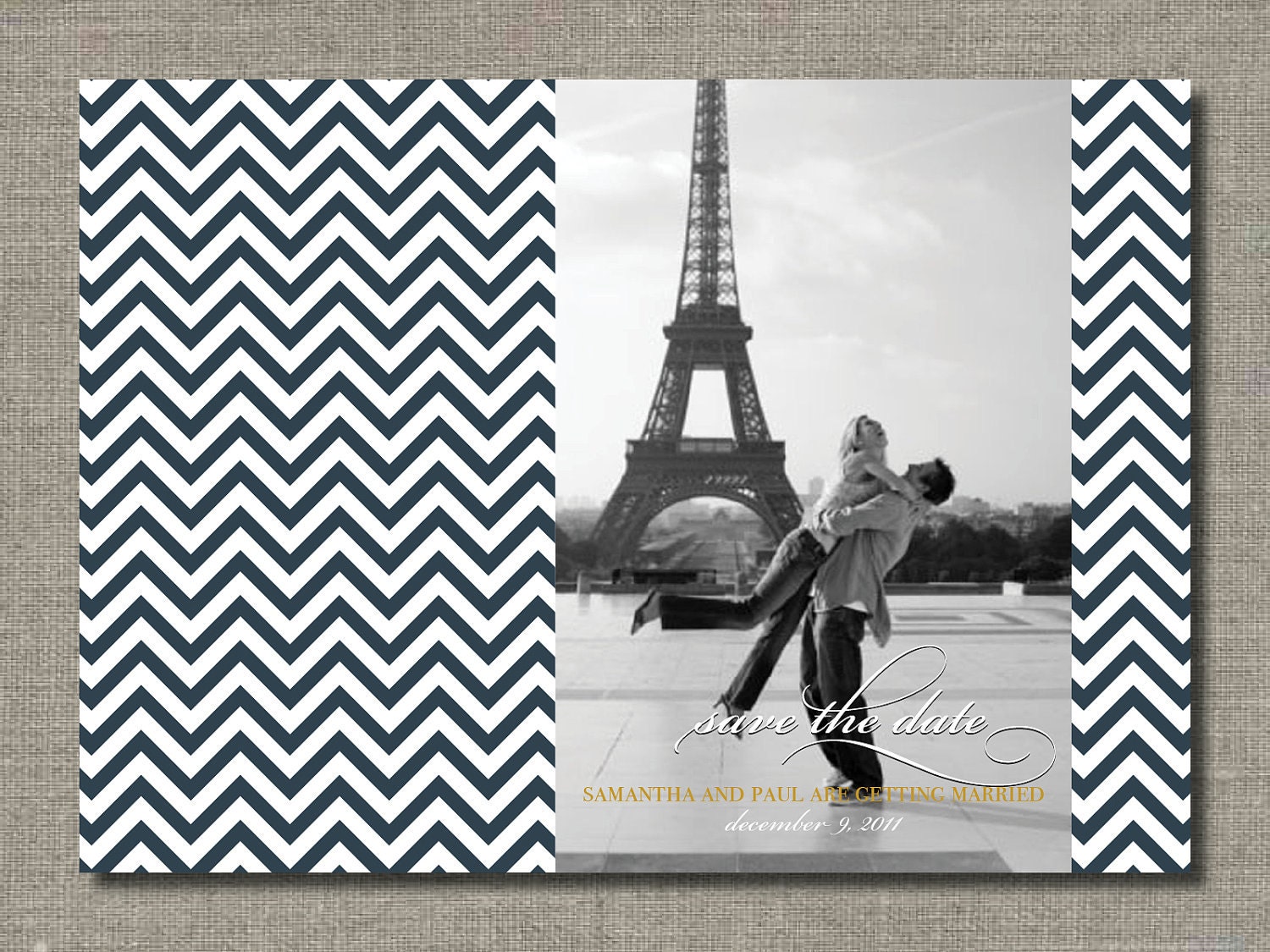 Chevron Love - Printable Save the Date Card - by Flair Designery Il_570xn