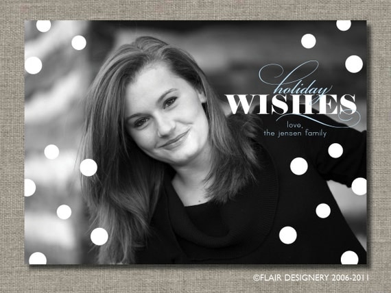 Glitter and Dazzle - Printable Photo Holiday Cards by Flair Designery Il_570xn