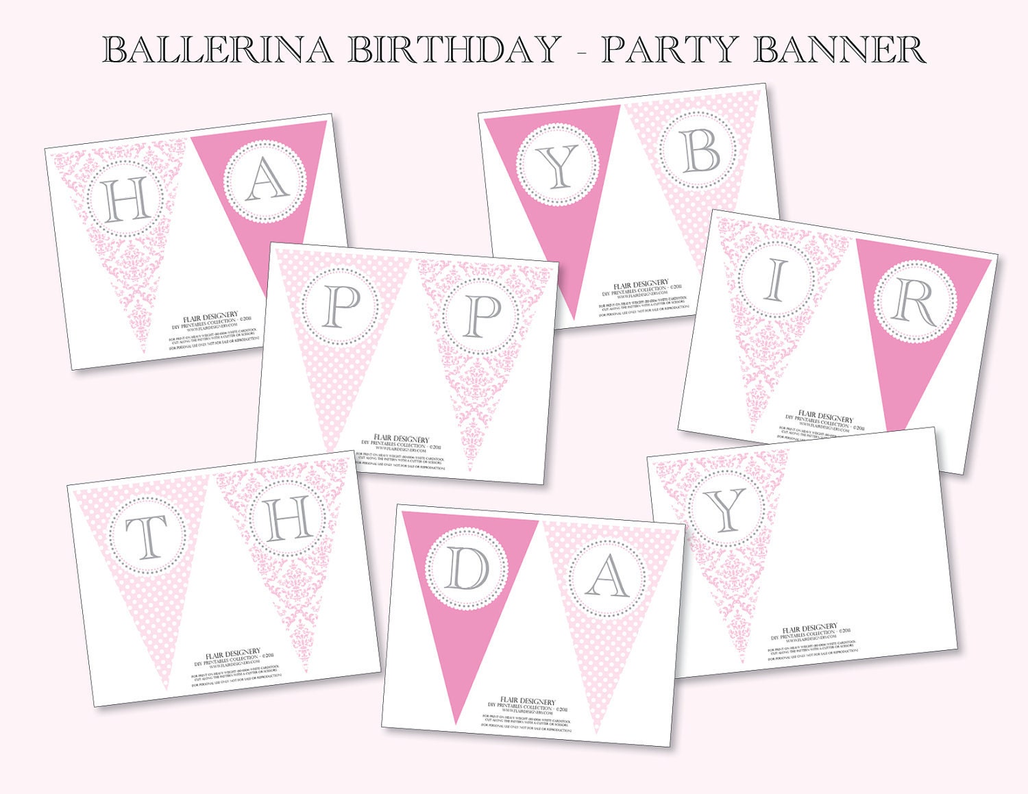 Ballerina Birthday - Printable Banner for girls by Flair Designery Il_570xn