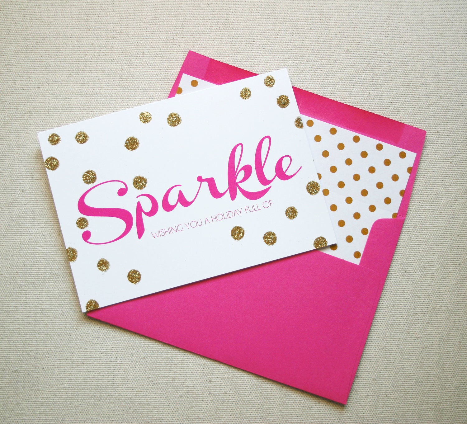 Holiday Full of Sparkle Glittered Greeting Card by Flair Designery - Set of 20 Cards Il_570xn