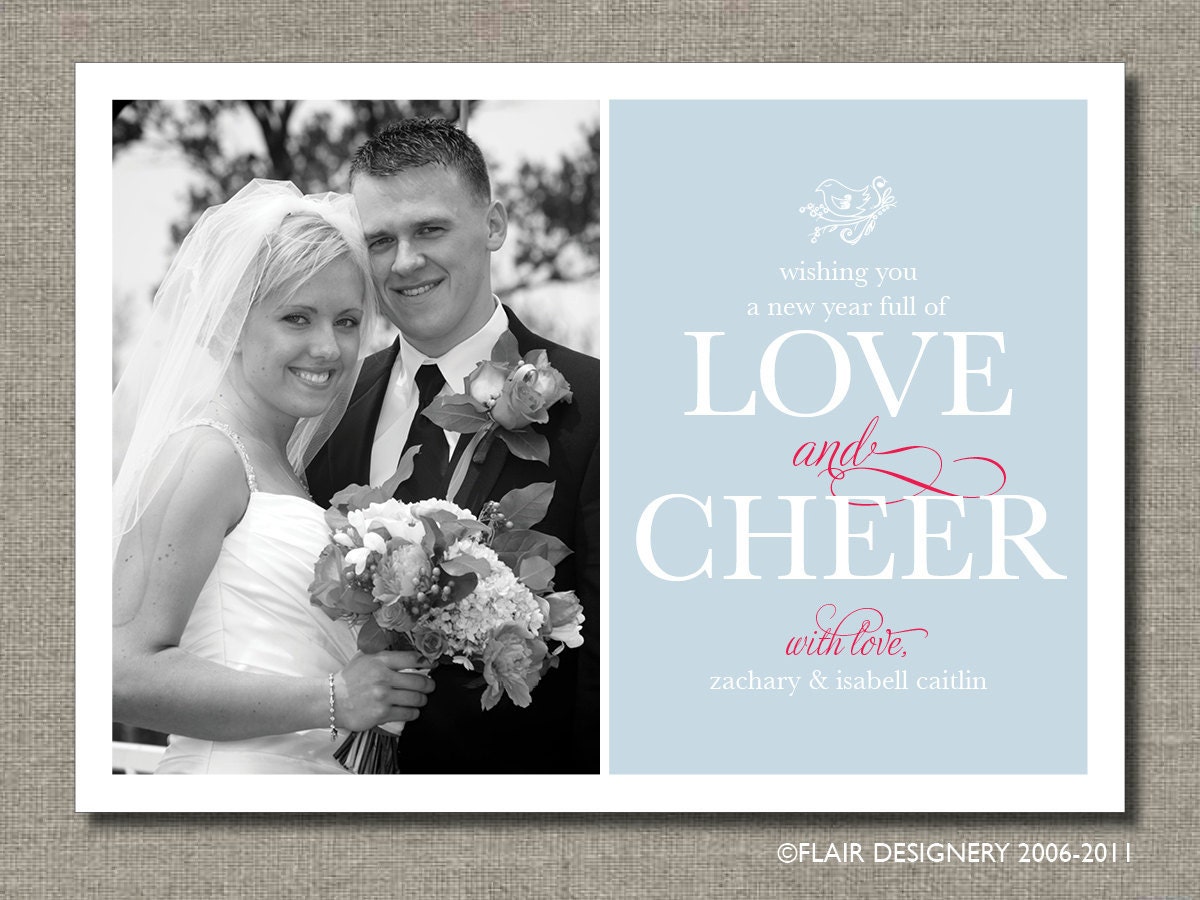 New Year Love - Printable New Years Photo Card by Flair Designery Il_570xn