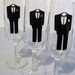 Bride and Bridesmaids Glasses/Bridal Party - 6 Vinyl Decals - GLASSES NOT INCLUDED - Wedding Gown - Bridesmaids - Maid of Honor