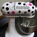 Vinyl Decal for Kitchen  - Personalized Mixer - Valentine's Day Gift - Dots - Name - Kitchen Art - Home Decor