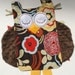 Woodland OWL Ribbon Tag Baby Blanket in Alexander Henry Mocca Print and Chocolate Brown Minky Blankie Lovey Lovie Baby Gift
