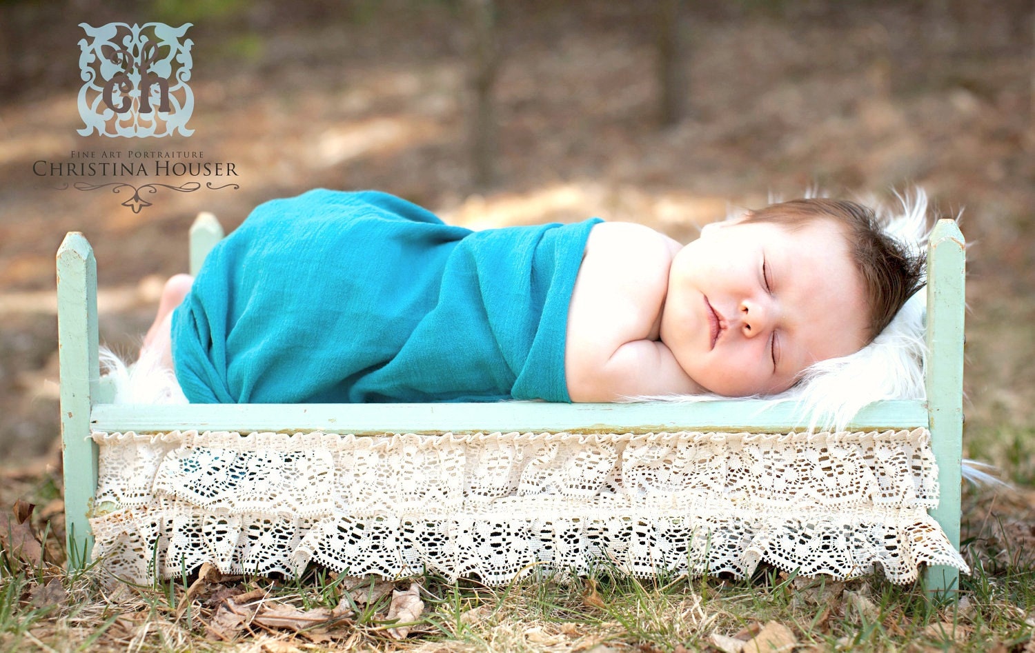 Aqua Blue Gauze Wrap Newborn Baby Photography Prop