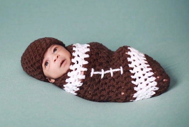 Baby NFL Football Cocoon Hat Set