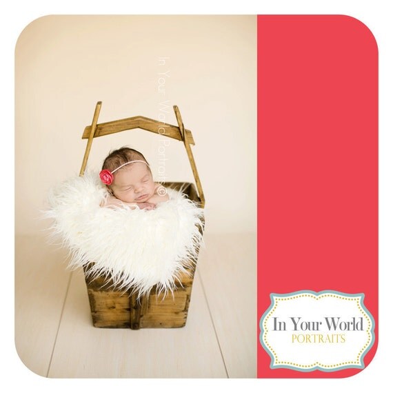 White Mongolian Faux Fur Rug Nest Photography Photo Prop 27x20 Newborn Baby Toddler Mat