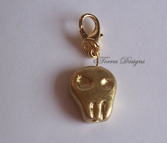 Golden Skultula Token Charm Legend of Zelda Handmade OOAK One of a Kind Made to Order by TorresDesigns