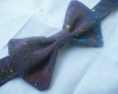 Purple Stars Silk Bow Tie Boys