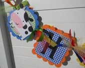 Farm Animals Banner - with Matching NAME banner up to 7 letters