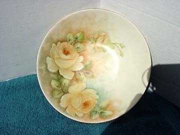 1940s Porcelain Bowl with Yellow Roses