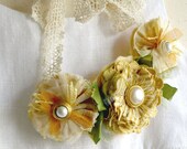 Flower Girl Jewelry, Necklace, Yellow Necklace, Child Necklace
