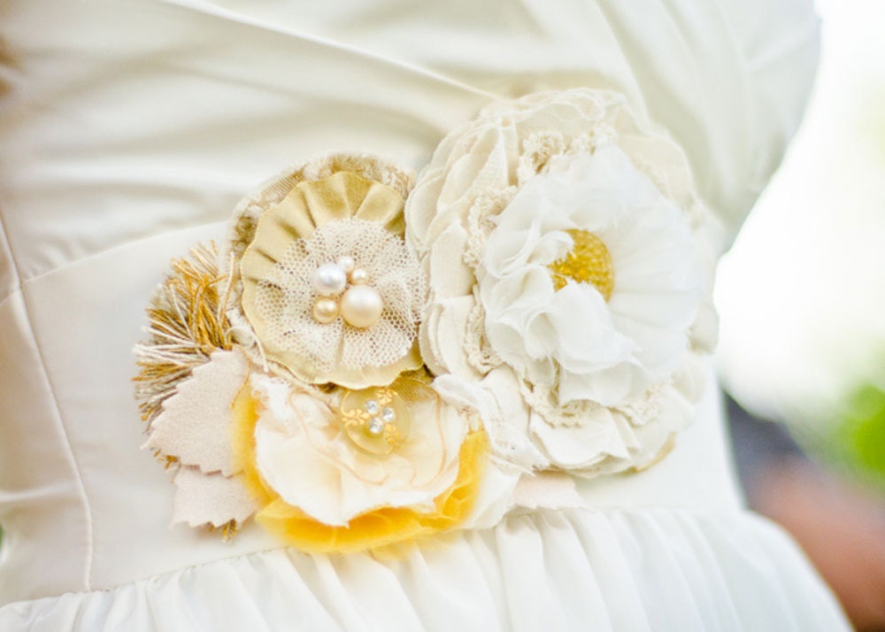 Wedding Gown Sash, Custom Made to Order in Your Wedding Colors and Style