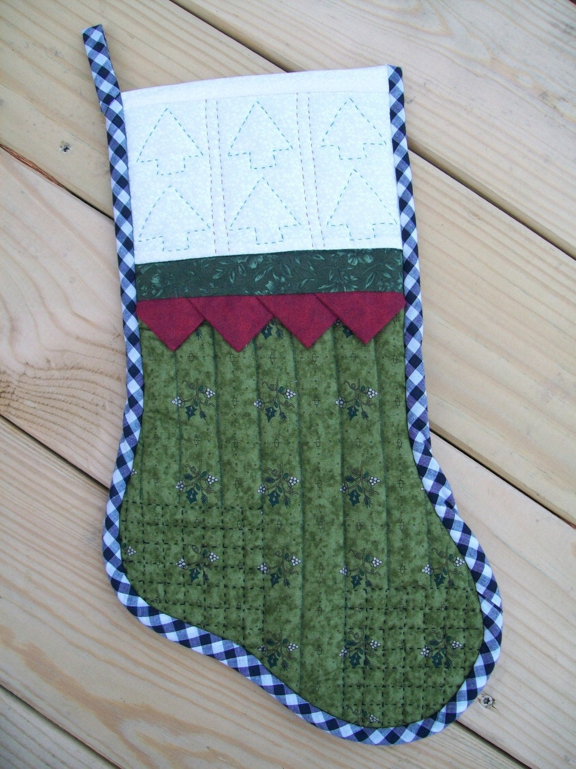 Quilted Christmas Stocking - quiltsbyjessica