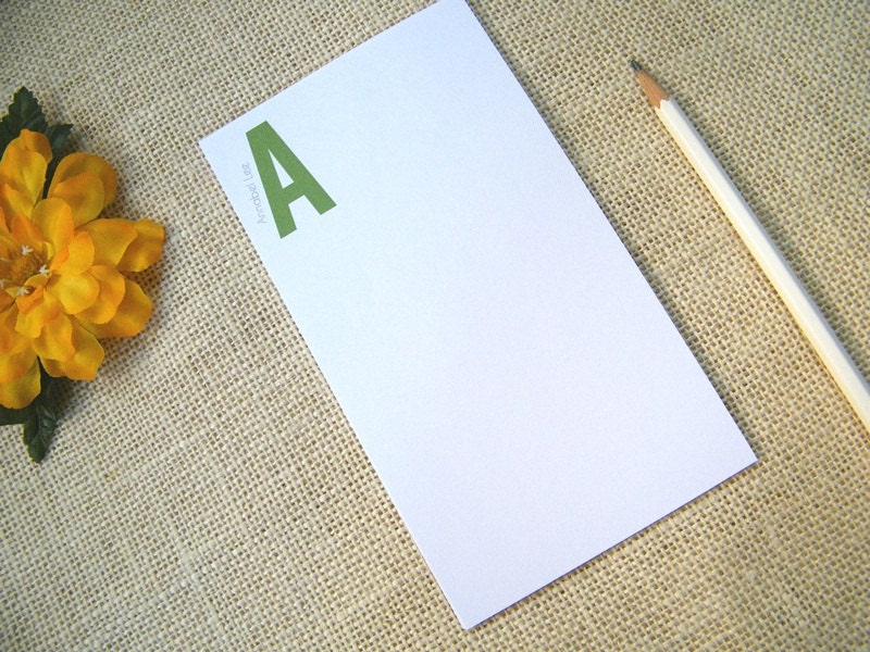 Initial Personalized Custom Notepad