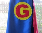 Custom Letter in Circle Superhero Cape