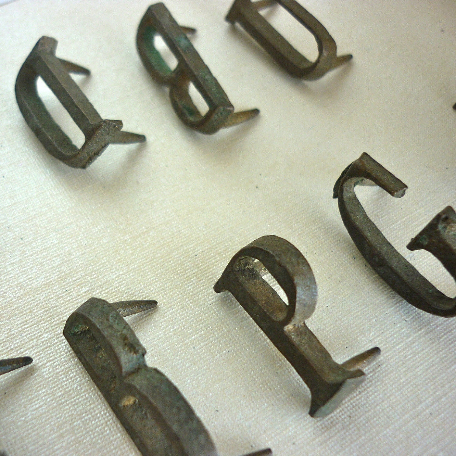 Antique IRON LETTERS Nail - choose one