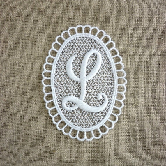 Vintage Embroidered Letter L