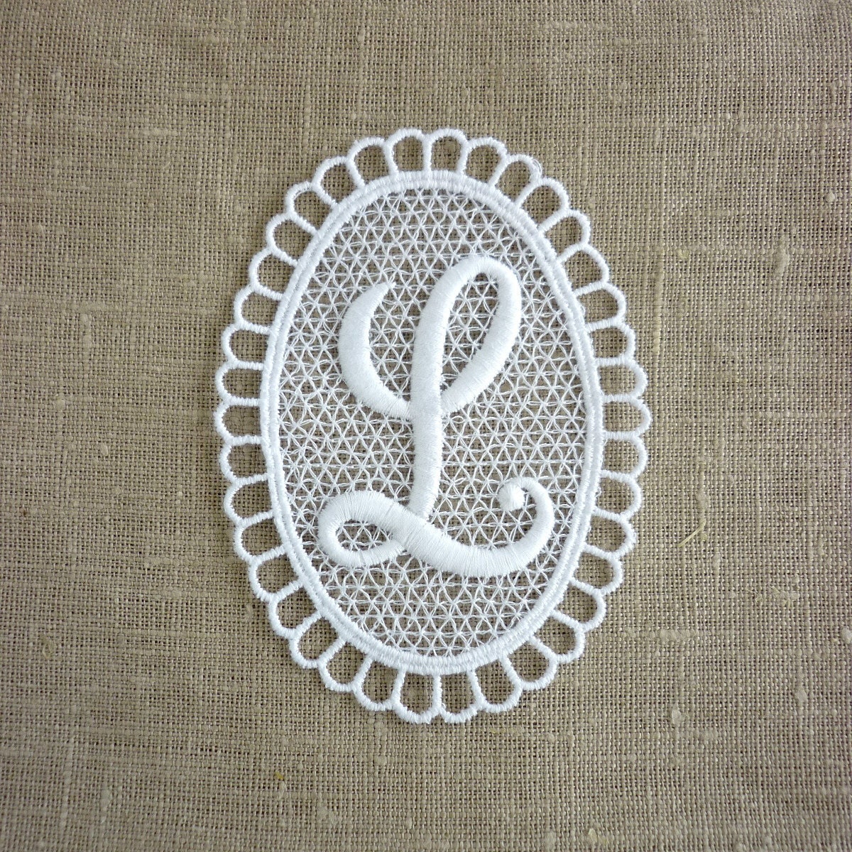 Vintage Embroidered Letter L