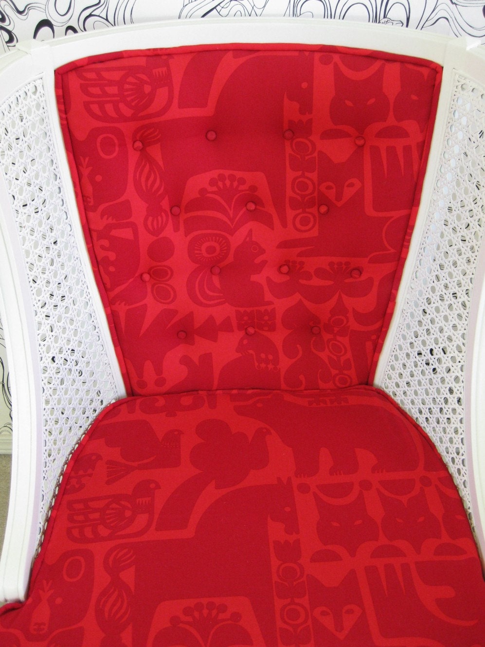 Seeing Red Wingback Marimekko Chair