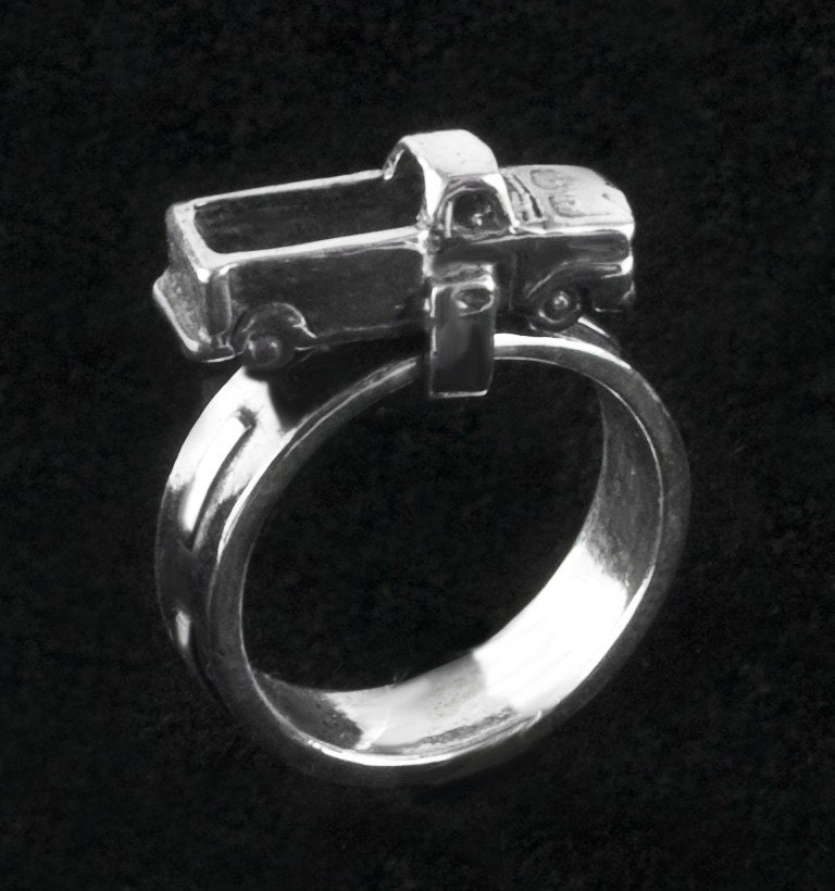 Rte. 66 Pick-Up Truck Sterling Silver Ring