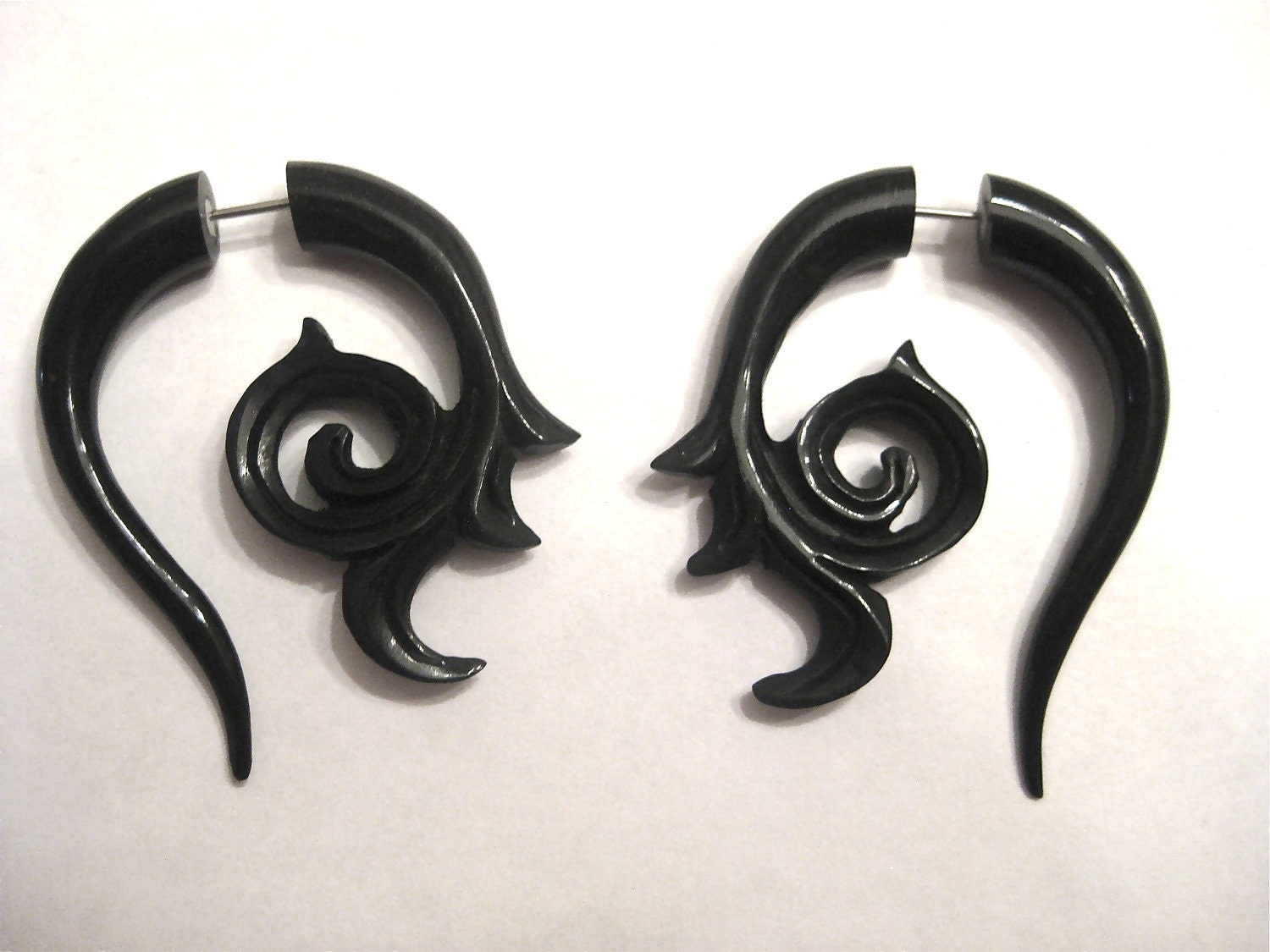 Girl with the dragon tattoo fake gauges Lisbeth Salander earrings