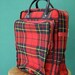 Vintage Plaid Carry All, Tote, Laptop, Handbag, Zippered, Thermos / Picnic Bag, 1960's