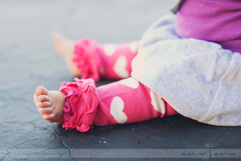 Ruffle Baby Legs for girls Hot Pink leg warMERS READY TO SHIP
