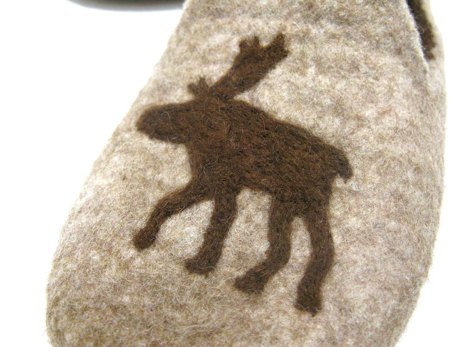 Felted mens slippers "Hunting time"