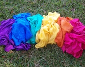 6 GORGEOUS Rainbow  11 x 11 playsilks for Waldorf imaginative play fairy