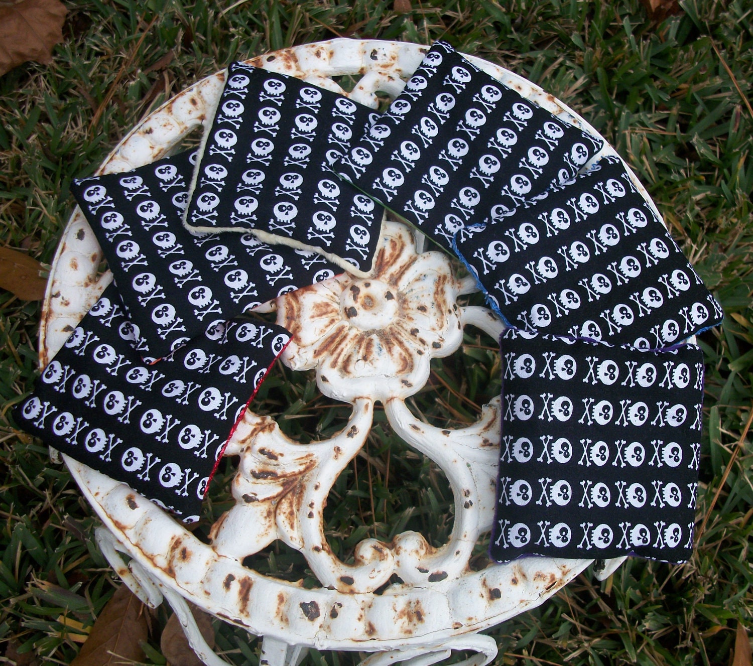Set of 6 Skull Skully Punk Bean Bags Sensory Learning