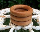 ONE single organic Wooden Teething Rings Waldorf montessori natural toy