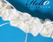 Bridal Garter Bridal Ivory and Diamante SINGLE - SM/MED
