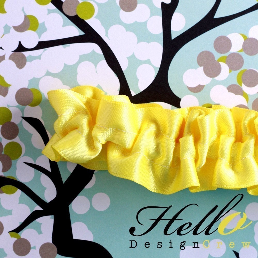 Bridal Sunny Yellow Garter SINGLE - SM/MED