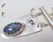 Necklace-Pendant- Labradorite, Topaz, and Sterling Silver