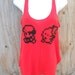 Red Pokemon Ash and PIKACHU 8-bit walking Racerback tank top