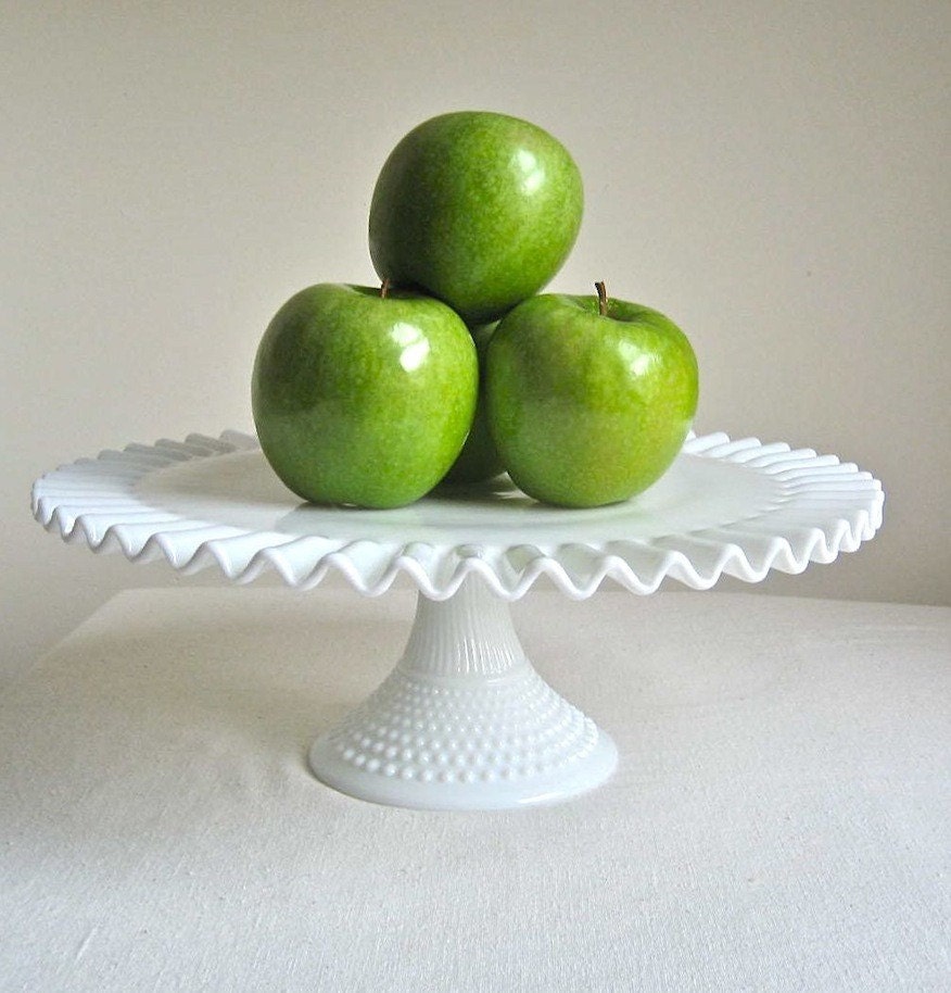 Hobnail Milk Glass Wedding Cake Stand