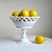 Westmoreland Milk Glass Pedestal Fruit Bowl  -- Doric Pattern - White Bowl