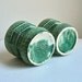 Two Vintage McCoy Pottery Flower Pots in Green -- Small