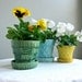 Two Vintage McCoy Pottery Flower Pots in Green -- Small