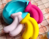 Silicone Mold Banana 17mm Miniature Food Fruit Mold Kawaii Deco Sweets Fimo Polymer Clay DIY Jewelry Charms Cabochon Resin Wax Flexible Mold