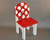 Time Out Naughty Chair in Red and White with White Spots