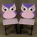 Chalkboard Owl Little Girls Table and Owl Chair Set