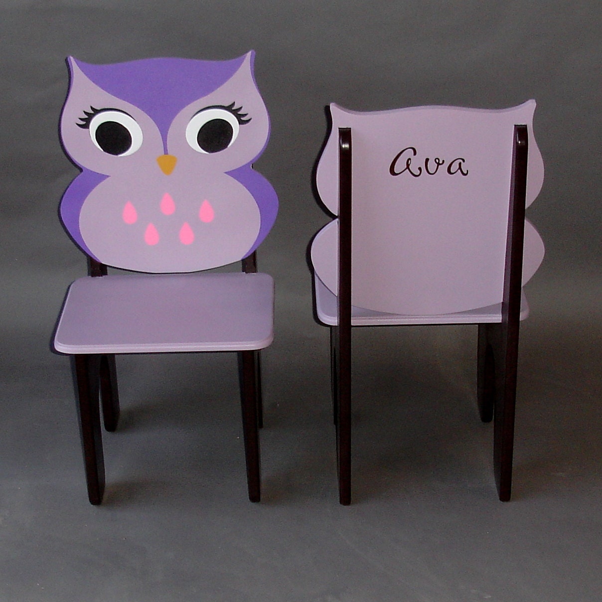 Chalkboard Owl Little Girls Table and Owl Chair Set