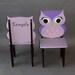 Chalkboard Owl Little Girls Table and Owl Chair Set