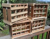 Eco friendly Stackable Wine Racks Handmade Recycled Rustic Cedar Wine Crate  48 Bottles of wine
